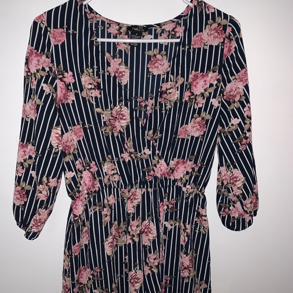 Striped and floraly romper